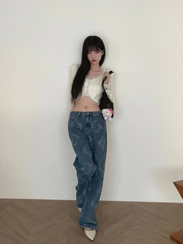 F35 設計師款少女心Kitty牛仔褲