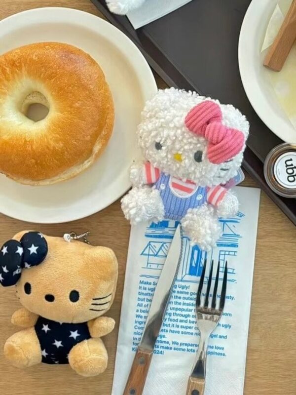 F08 QQ捲毛Kitty毛絨掛件