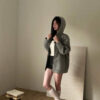 G05 "現貨" 設計師款倫敦女孩太空棉連帽休閒外套