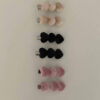 K03 pink粉色絲絨愛心髮夾(2pcs)