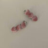 K03 pink粉色絲絨愛心髮夾(2pcs)