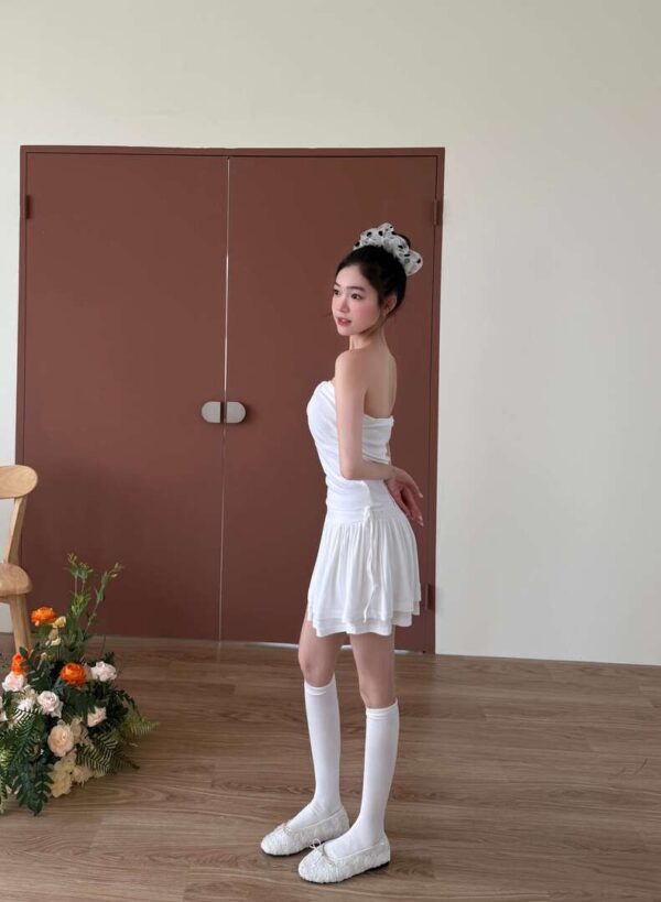 N52 洛城少女彈性平口連衣裙