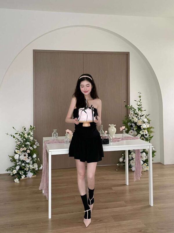 N52 洛城少女彈性平口連衣裙