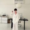 N35 奧蕾莉初夏設計師款柔軟珠光襯衫