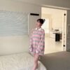 N41 “現貨” Fiona菲奧娜的粉灰條紋polo衫