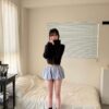 N83 Delina德麗娜夏日雲朵條紋短褲