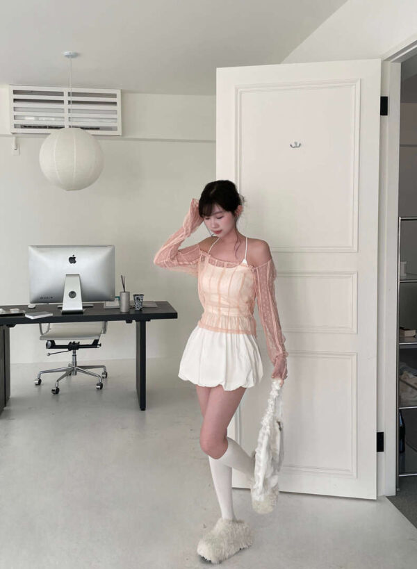 N85 Karina卡琳娜平口精緻軟蕾絲上衣