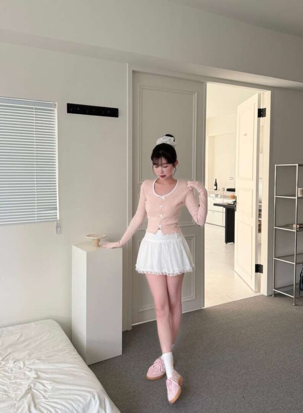 N23 Lorna洛娜的蝴蝶結針織長袖tee