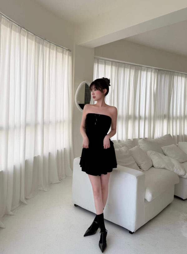 N52 洛城少女彈性平口連衣裙