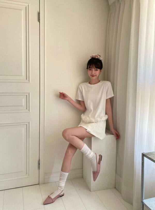 P20 伊瑟爾的手工高級立體小花設計tee