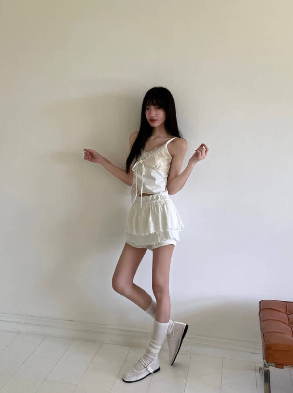 P75 艾莉兒的拼接蕾絲設計背心