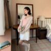 P03 英格蘭的夢中花園柔粉背心+條紋外套set
