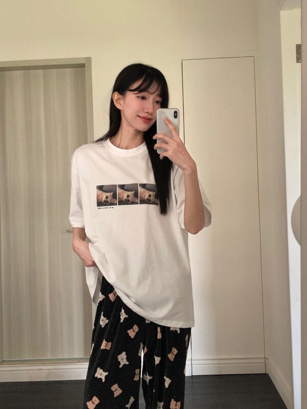 P40 布朗尼的墨鏡小狗柔軟棉tee