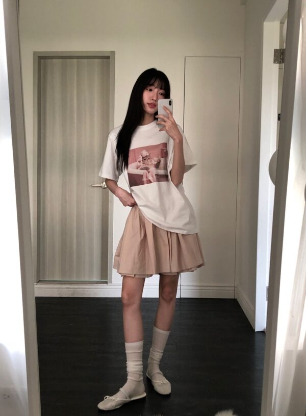 P26 米斯蒂的粉色澡堂小貓咪T-shirt