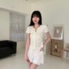 P16 歐瑞安娜的抓皺柔軟蕾絲T-shirt