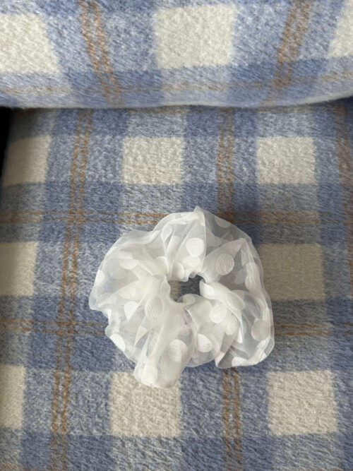 R35 黛絲的網紗白色波點大腸圈