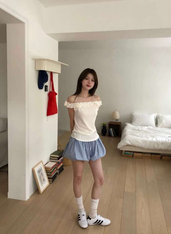 T06 Naomi娜奧梅的柔軟小玫瑰平口背心