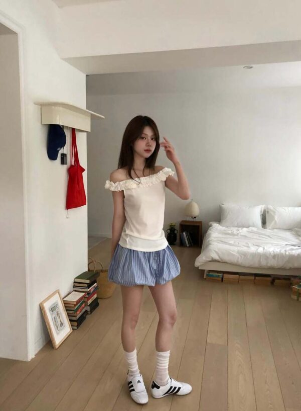 T06 Naomi娜奧梅的柔軟小玫瑰平口背心