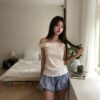 T06 Naomi娜奧梅的柔軟小玫瑰平口背心