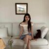 T06 Naomi娜奧梅的柔軟小玫瑰平口背心