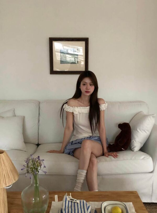 T06 Naomi娜奧梅的柔軟小玫瑰平口背心