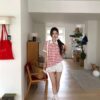 T35 德莉娜的粉色條紋polo衫上衣