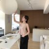 T23 尼斯的魔力月光柔粉直條紋繞脖背心