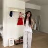 T16 葛妮絲娜的法式圓點鬆緊腰棉褲