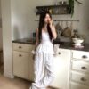 T16 葛妮絲娜的法式圓點鬆緊腰棉褲
