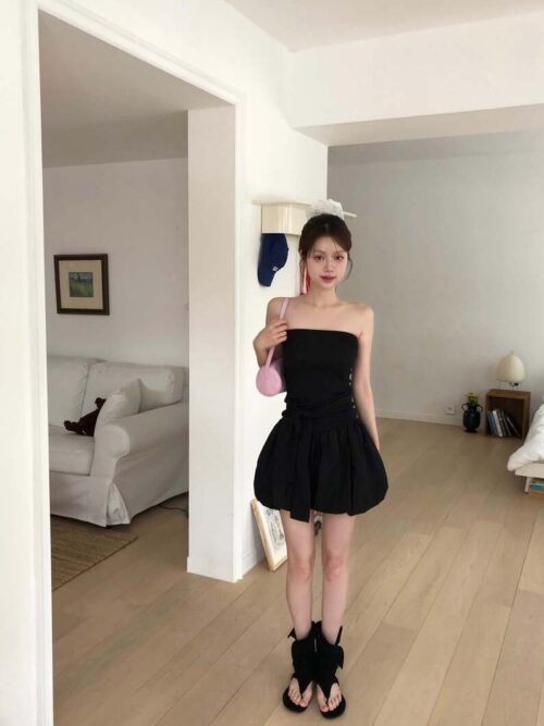 T42 Chloe克洛伊的平口綁帶設計背心