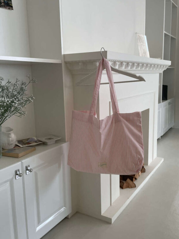 9 S12 Days in Bail直條紋棉質側背包