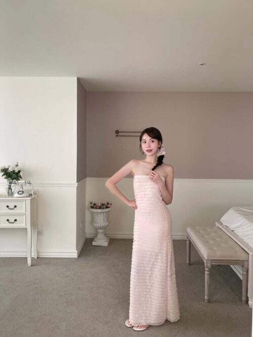 S23 Taomina 陶爾米納的軟布蕾絲長裙