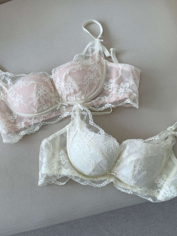 S30 朵爾的法式蝴蝶結蕾絲後墊內衣組