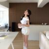 T67 Norala諾拉拉的小圓點花苞短褲
