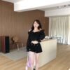 T69 Belinda貝琳達的浪漫公主荷葉一字領上衣