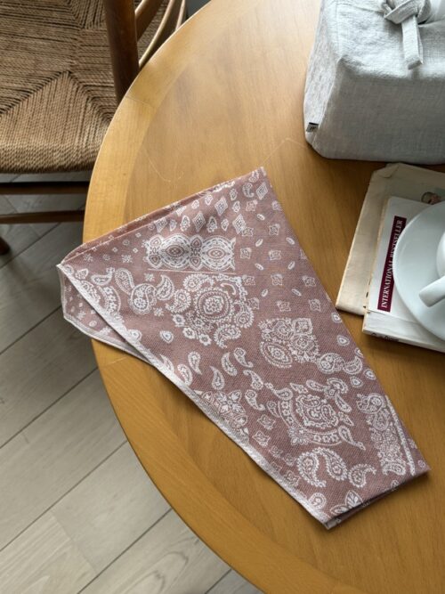 T43 Fig Rose Bandana無花果玫瑰天絲絲巾 (可當頭巾)