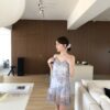 T68 Esther艾絲特的夢幻暈染玫瑰後綁帶洋裝
