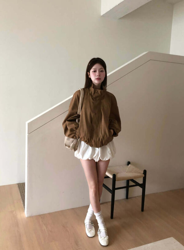V23 Elara艾拉娜的奶油焦糖薄款麂皮外套