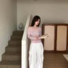 V03 露娜恩的法式大口袋薄款工裝棉褲