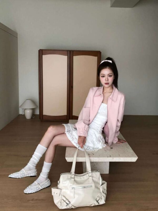 V14 Nabi娜比的杜樂麗花園粉玫瑰夾克外套