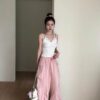 V03 露娜恩的法式大口袋薄款工裝棉褲