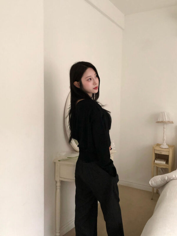 2 V17 Natalie娜塔麗的薄款鬆緊腰條紋西裝褲