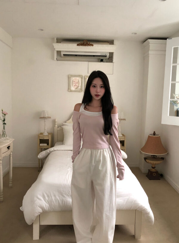 2 V47 秋日愛丁堡的鬆緊腰微彎刀氣球褲