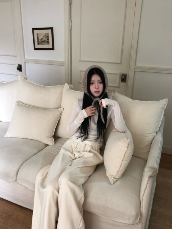 W02 Jenny珍妮的內絨毛鬆緊腰棉褲