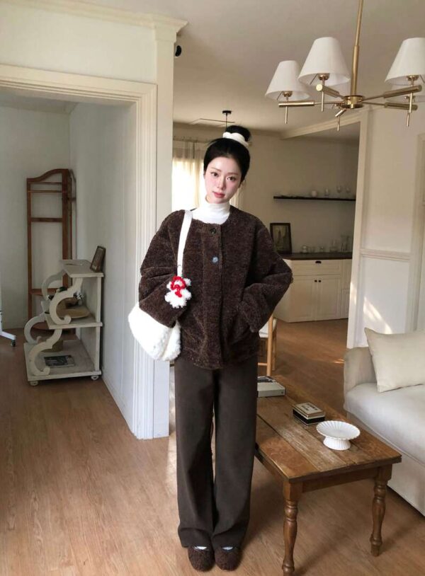 W21 奧蒂塞伊的泰迪熊羊毛絨毛外套