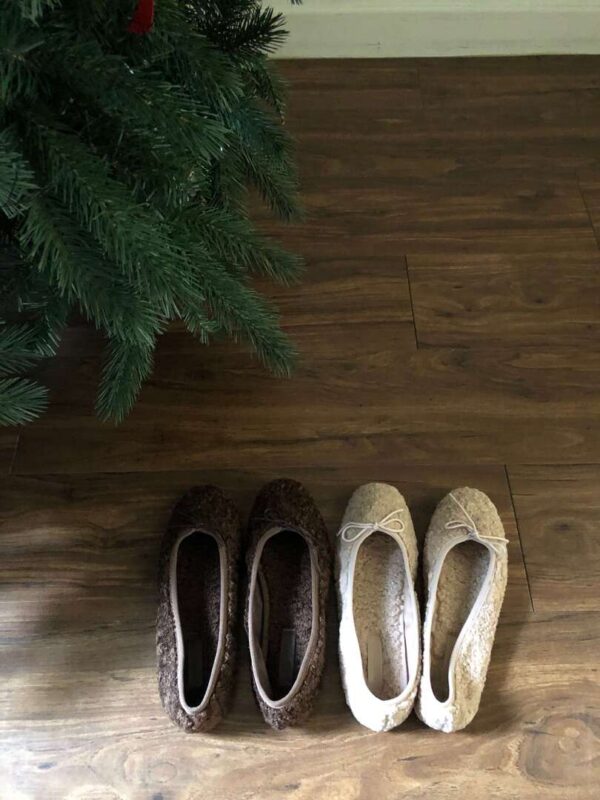 W36 Candie坎蒂的泰迪毛毛蝴蝶結瑪麗珍鞋