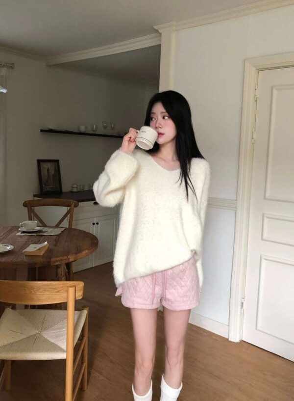 11 W48 Camille卡米爾的菱格紋棉質短褲