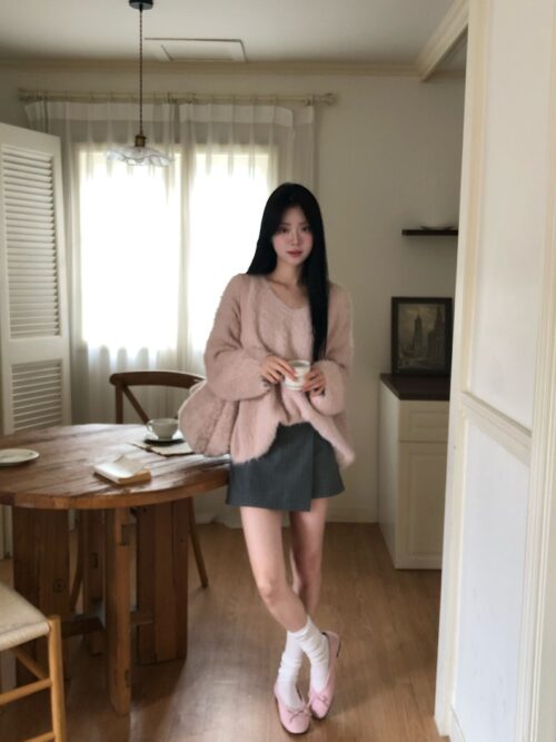 W08 初雪安格拉軟Q毛毛上衣