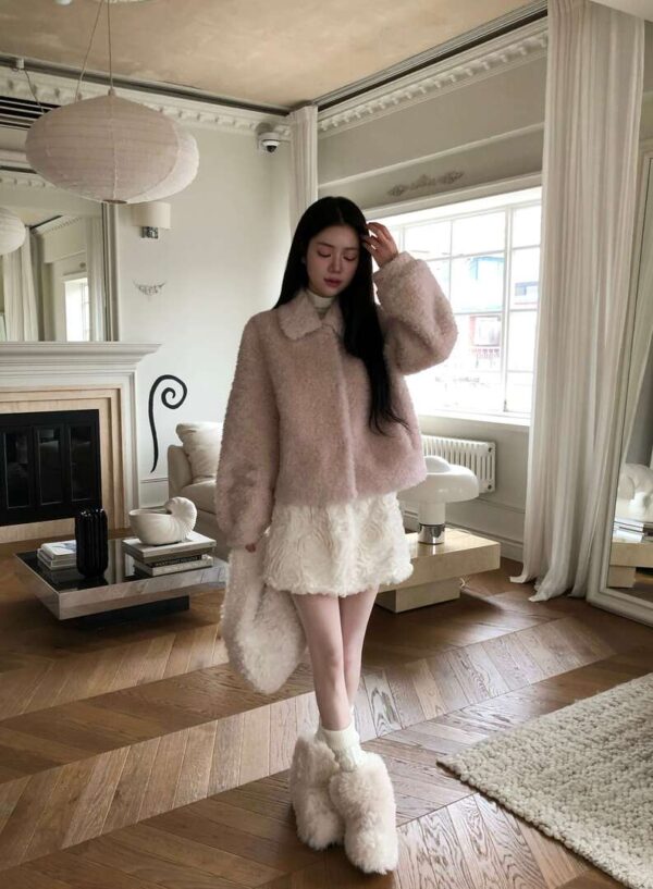 Y21 黛西蕾的巴黎歌劇院羊毛絨毛外套