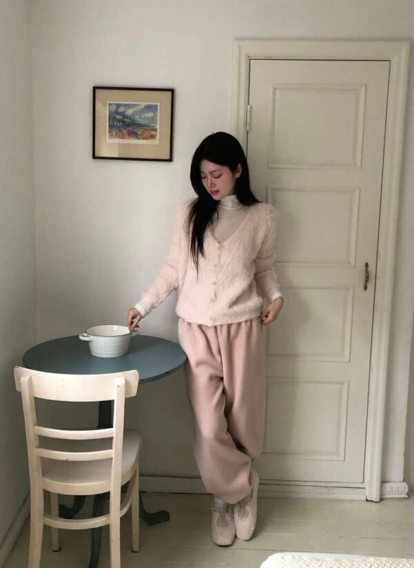 1 (21) W24 聖托里尼的軟Q內絨毛縮口棉褲